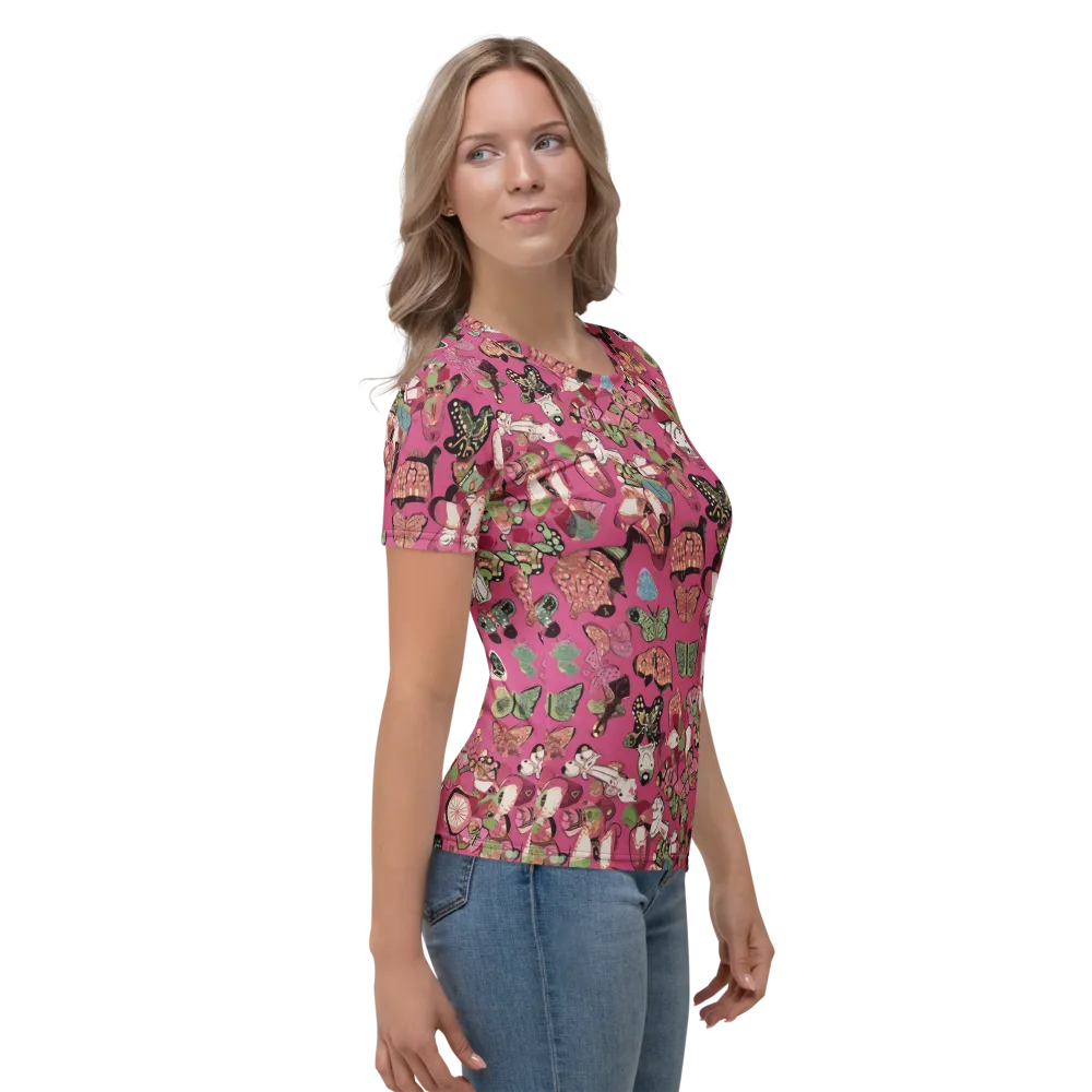 Rosebud Menagerie on Women's Crew Neck T-Shirt — Right