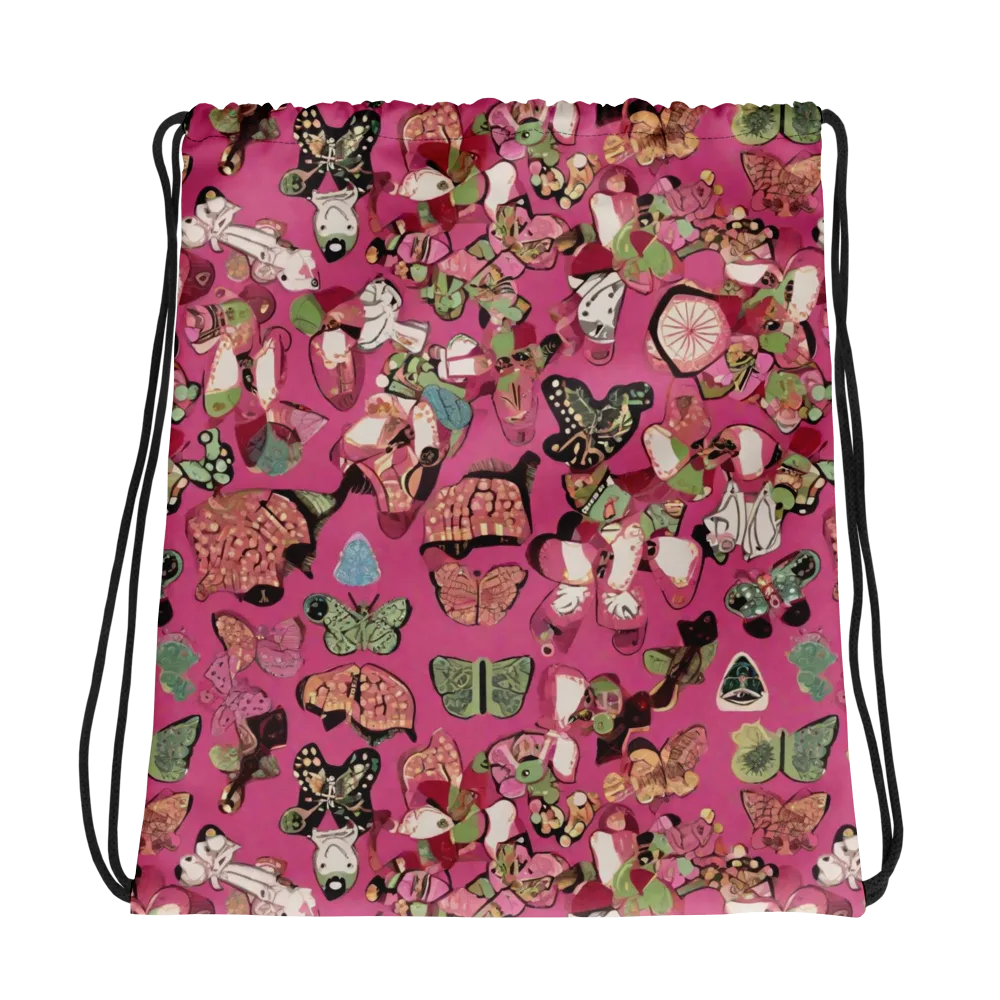 Rosebud Menagerie on Drawstring Bag — Photo