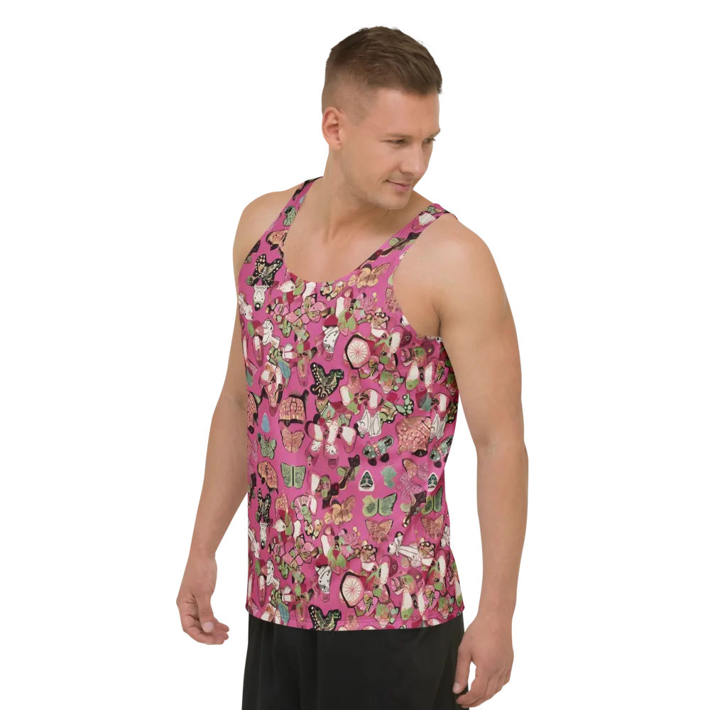 Rosebud Menagerie on Men's Tank Top — Left Front