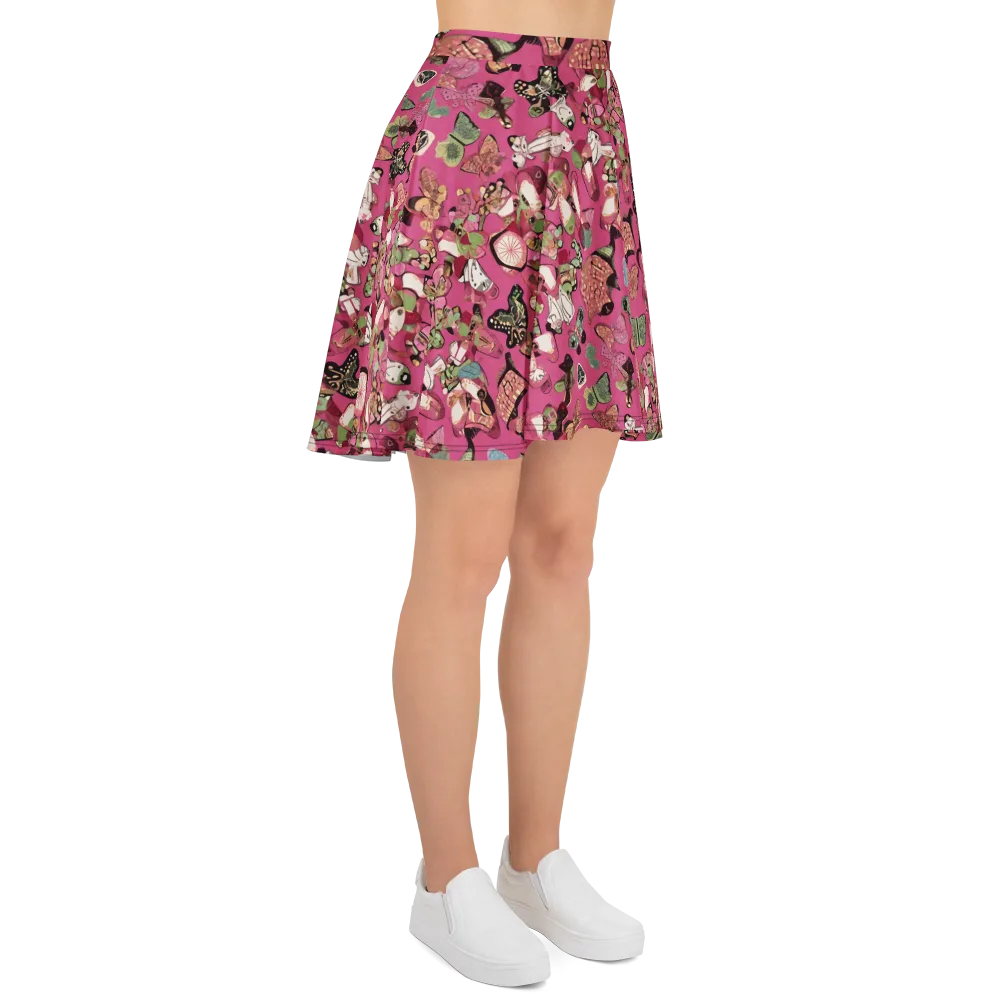 Rosebud Menagerie on Skater Skirt — Right