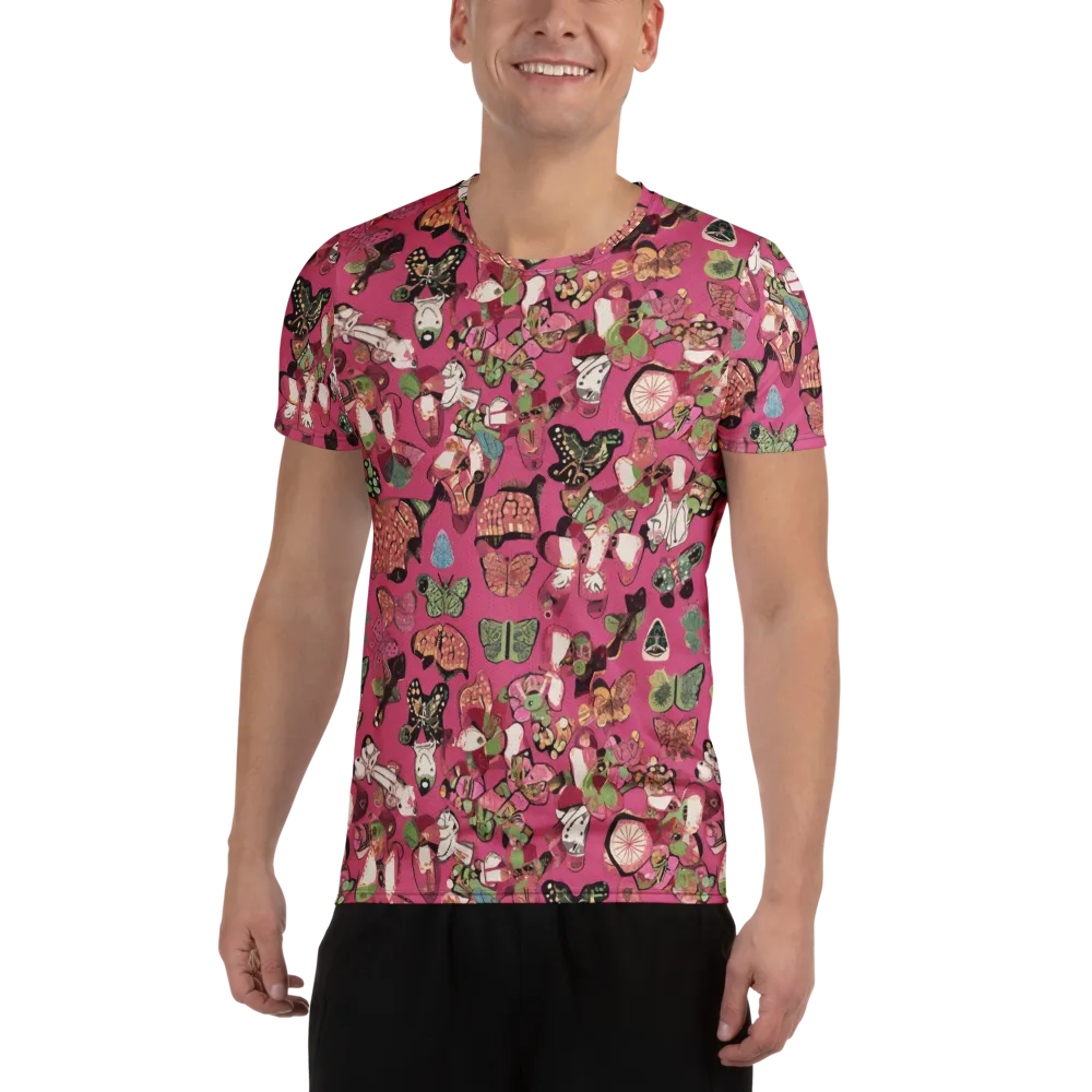Rosebud Menagerie on Men's Athletic T-Shirt — Front