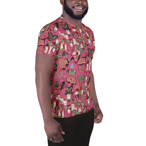 Rosebud Menagerie on a Men's Athletic T-Shirt