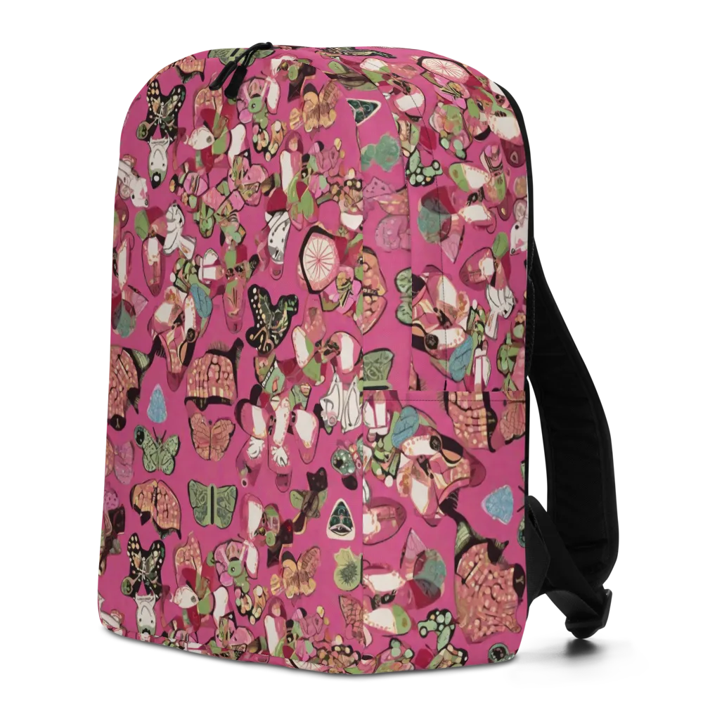 Rosebud Menagerie on Minimalist Backpack — Left