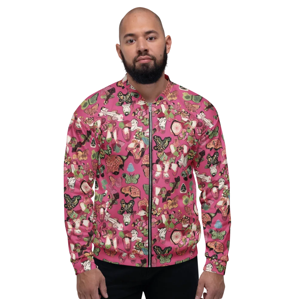 Rosebud Menagerie on Bomber Jacket — Front