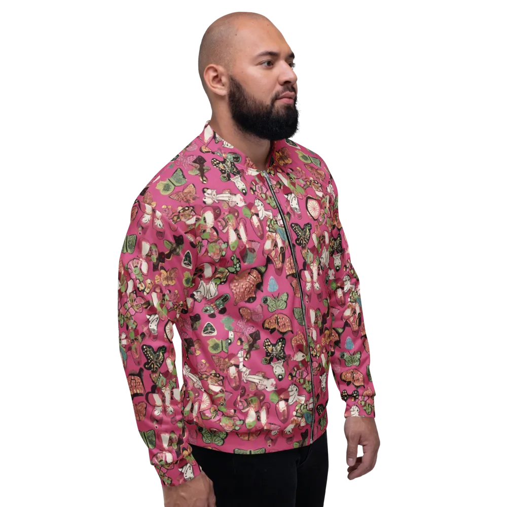 Rosebud Menagerie on Bomber Jacket — Right