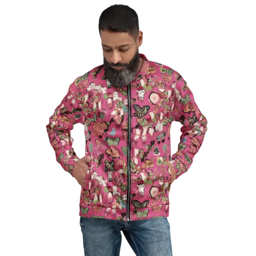 Rosebud Menagerie on a Bomber Jacket