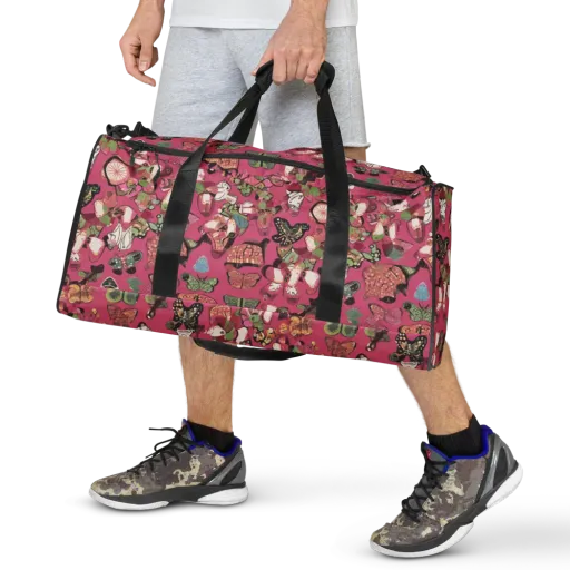 Rosebud Menagerie on a Duffle Bag