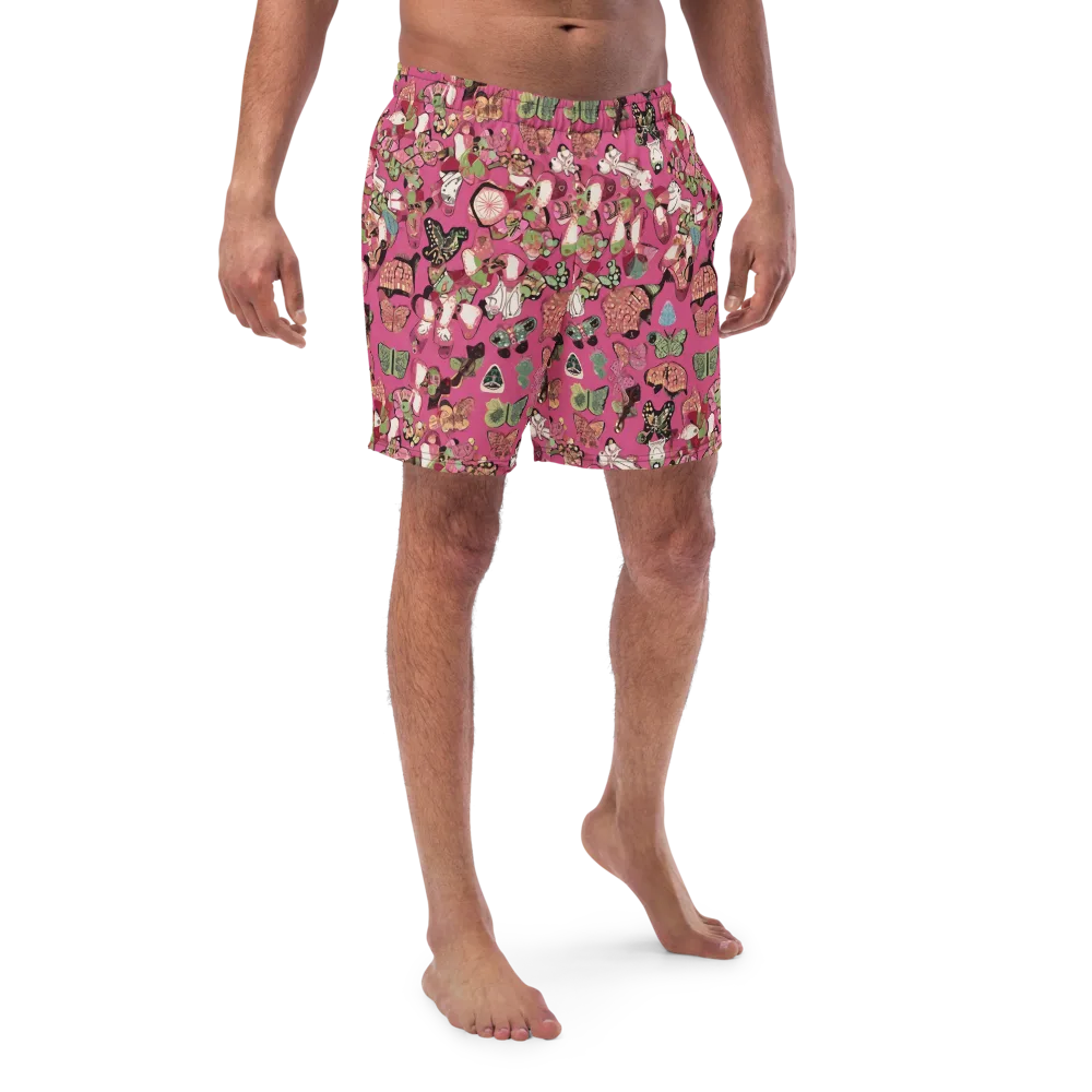 Rosebud Menagerie on Swim Trunks — Front