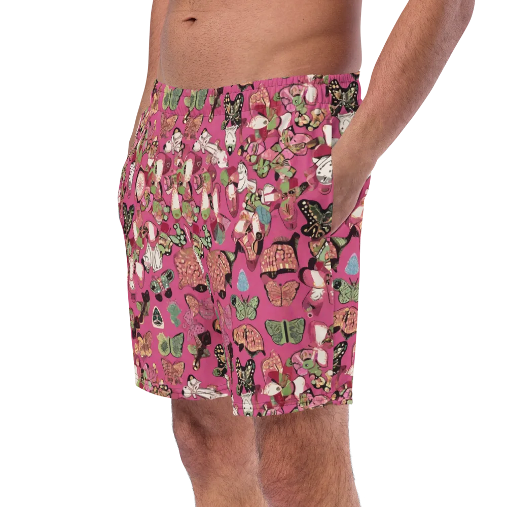 Rosebud Menagerie on Swim Trunks — Left Front