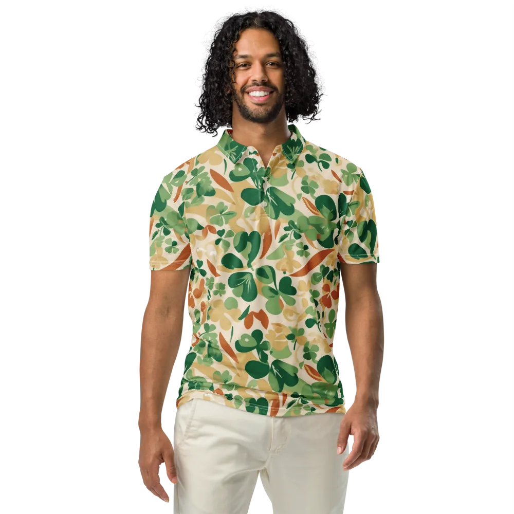 Clover Canopy on Men's Slim Fit Polo Shirt — Front