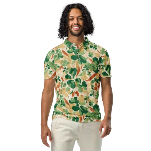 Clover Canopy on a Men's Slim Fit Polo Shirt