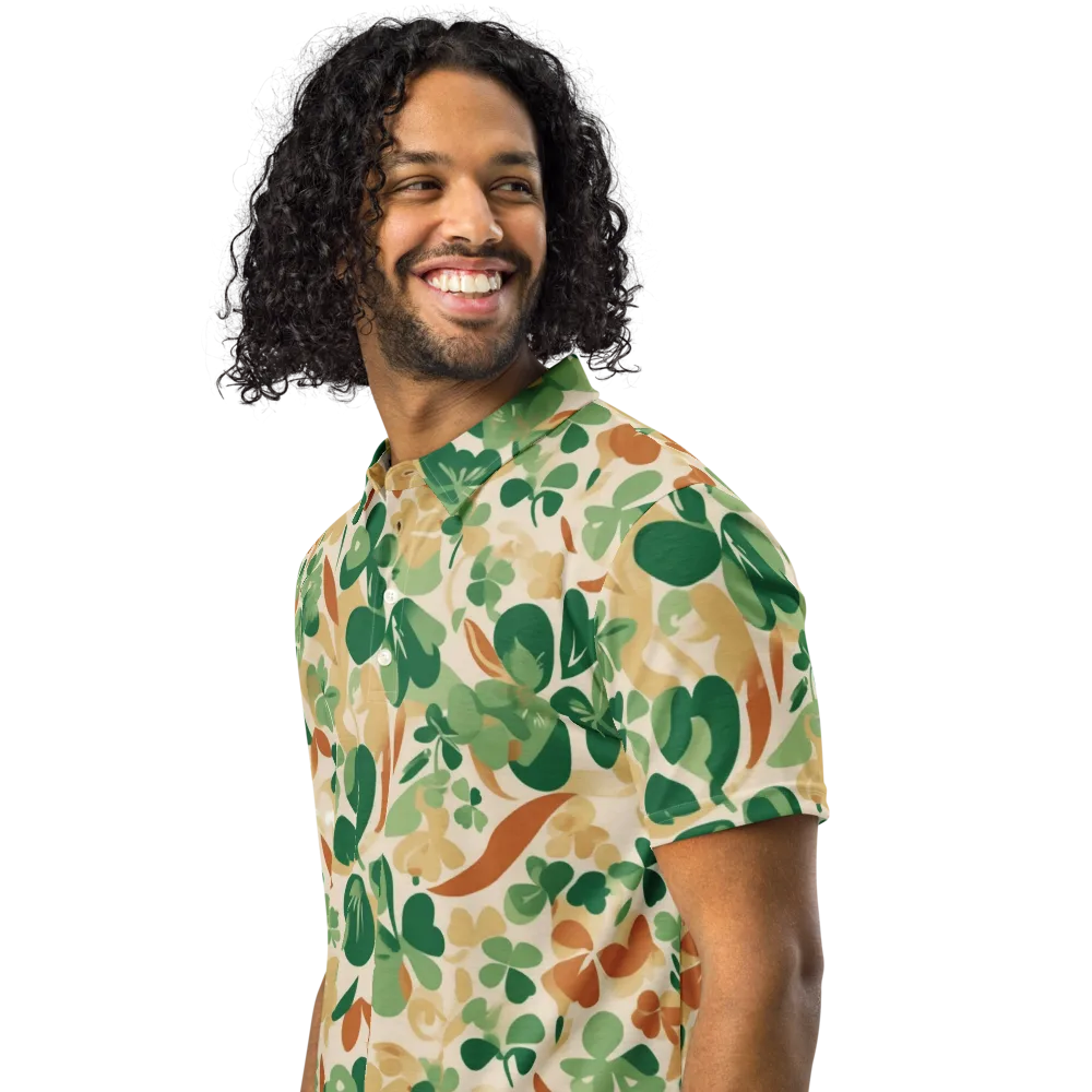 Clover Canopy on Men's Slim Fit Polo Shirt — Left Front