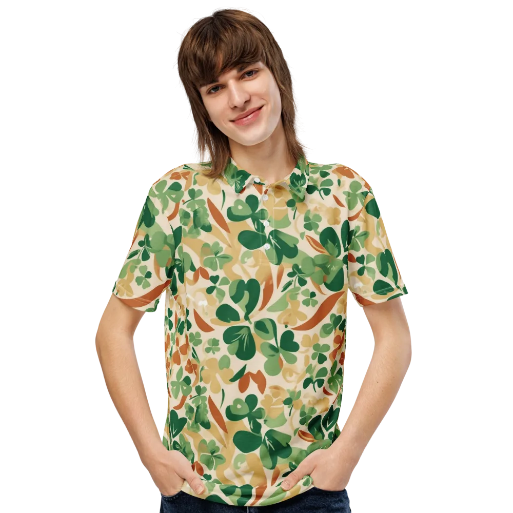 Clover Canopy on Men's Slim Fit Polo Shirt — Front