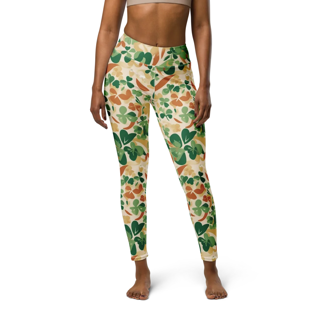 Clover Canopy on Yoga Leggings — Front
