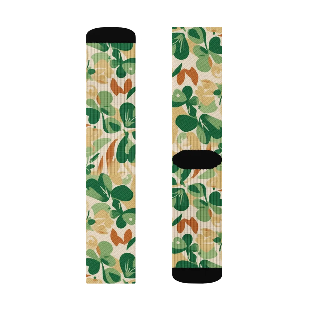 Clover Canopy on Socks — Left Sock