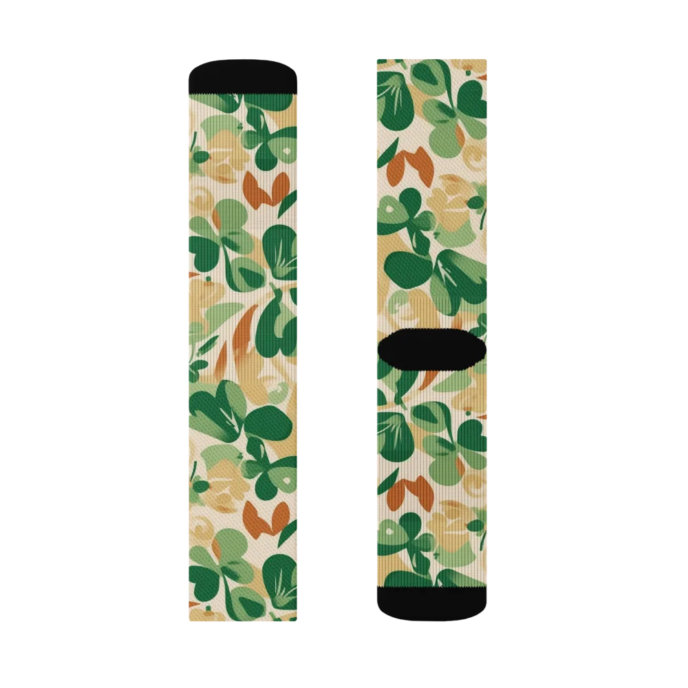 Clover Canopy on Socks — Right Sock
