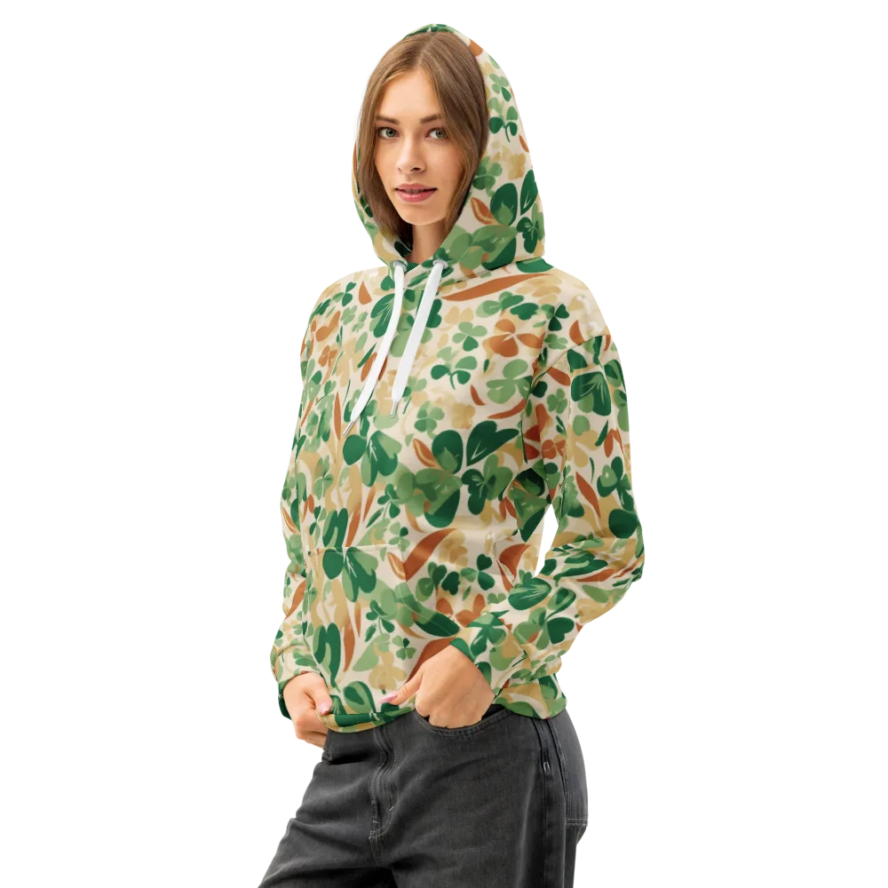 Clover Canopy on Cotton Hoodie — Left Front