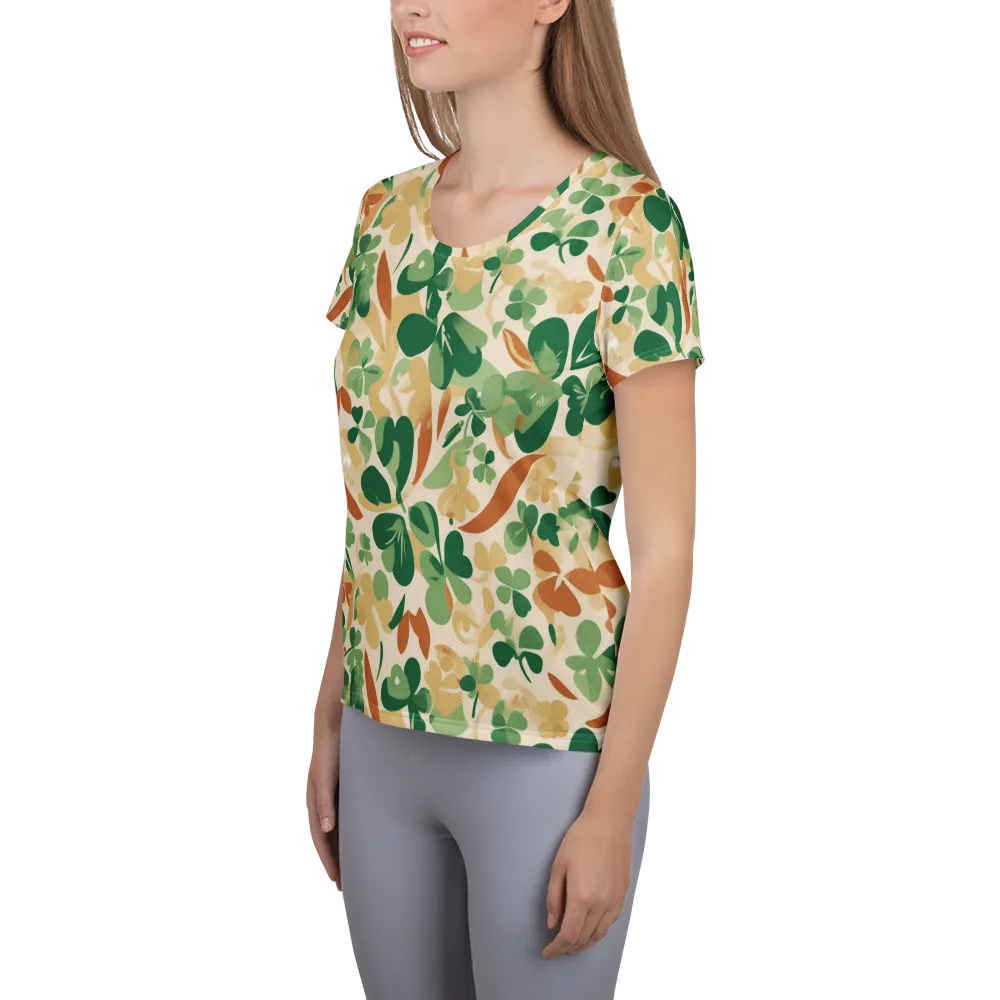 Clover Canopy on Women's Athletic T-Shirt — Left