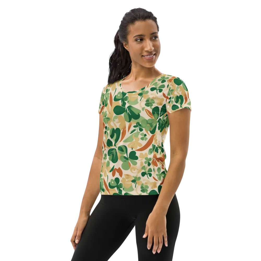 Clover Canopy on Women's Athletic T-Shirt — Left