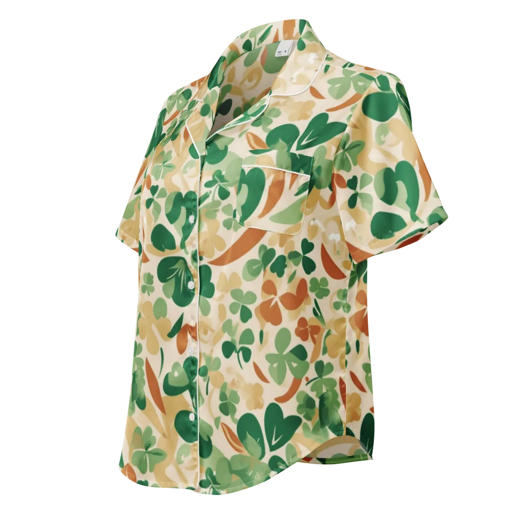 Clover Canopy on Women's Short Sleeve Pajama Top — Left Front
