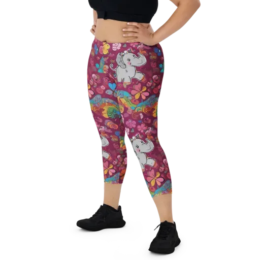 Kaleidoscope Safari on a Capri Leggings