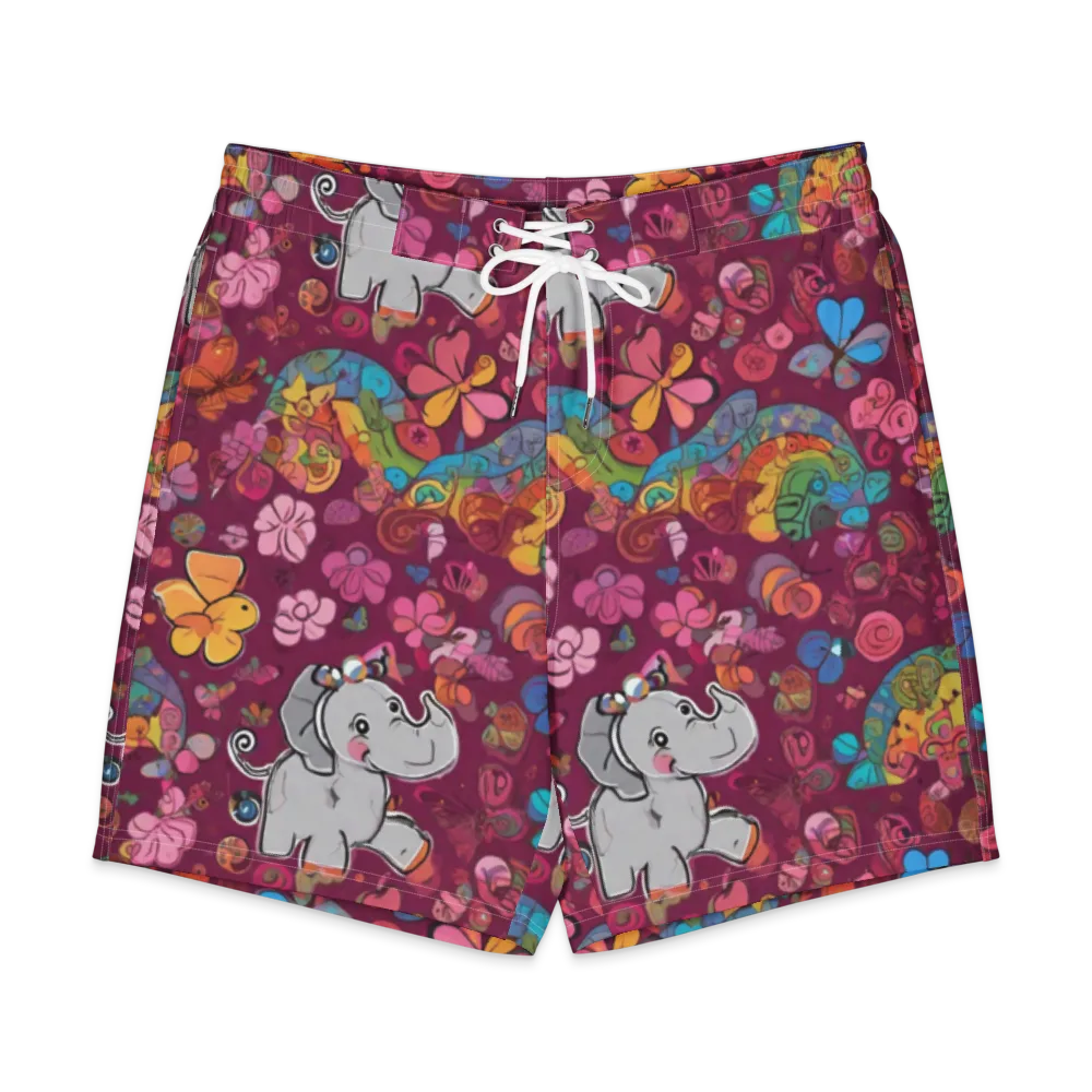 Kaleidoscope Safari on Men's Board Shorts — Front