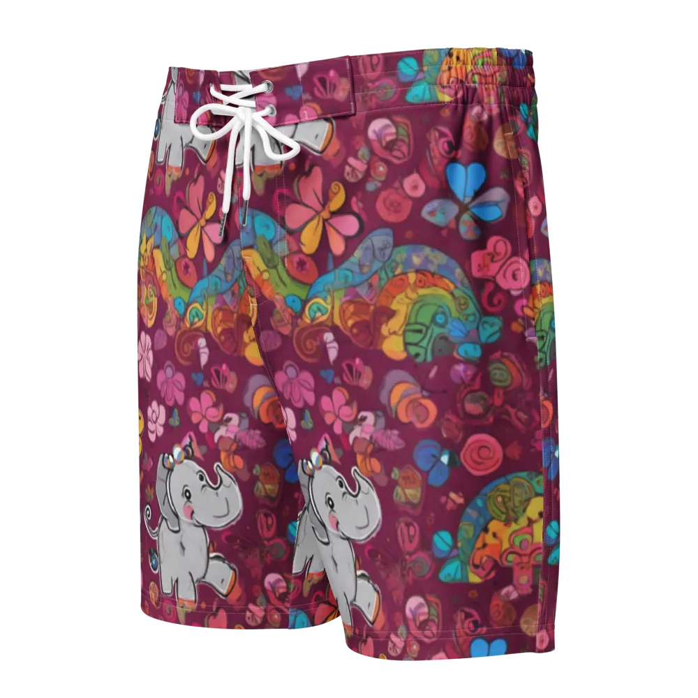 Kaleidoscope Safari on Men's Board Shorts — Front