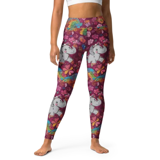Kaleidoscope Safari on a Yoga Leggings