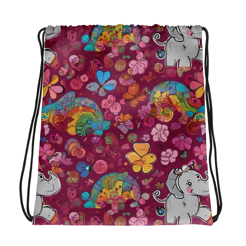 Kaleidoscope Safari on Drawstring Bag — Photo