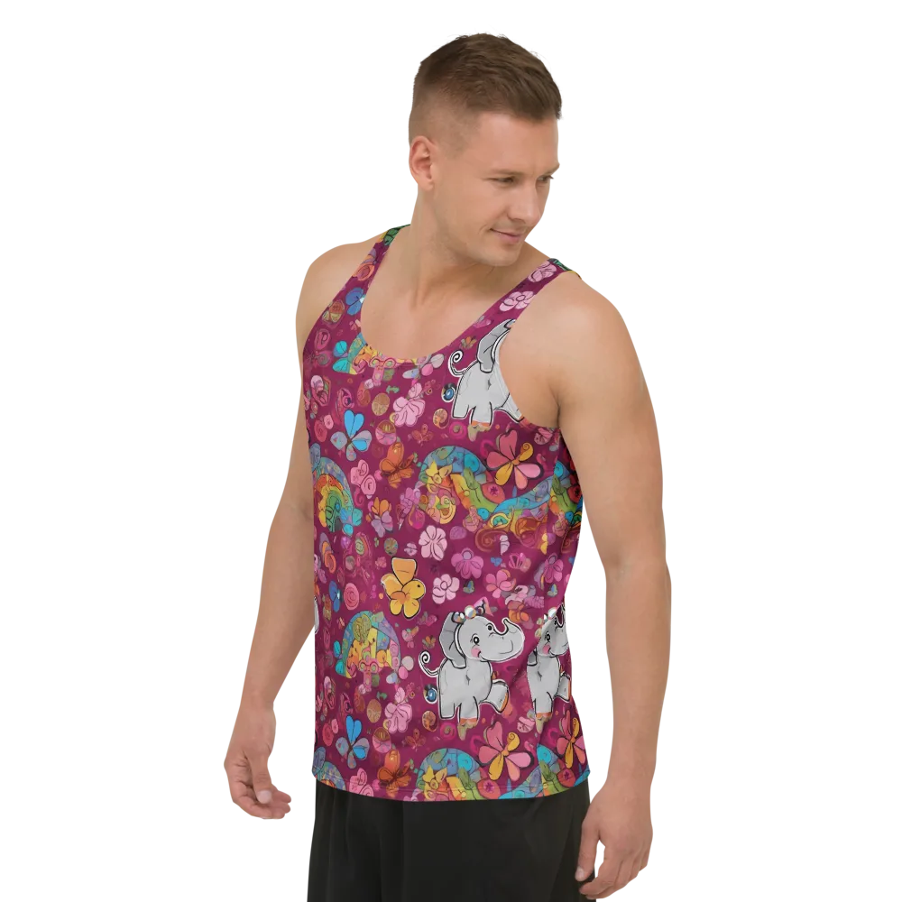 Kaleidoscope Safari on Men's Tank Top — Left Front