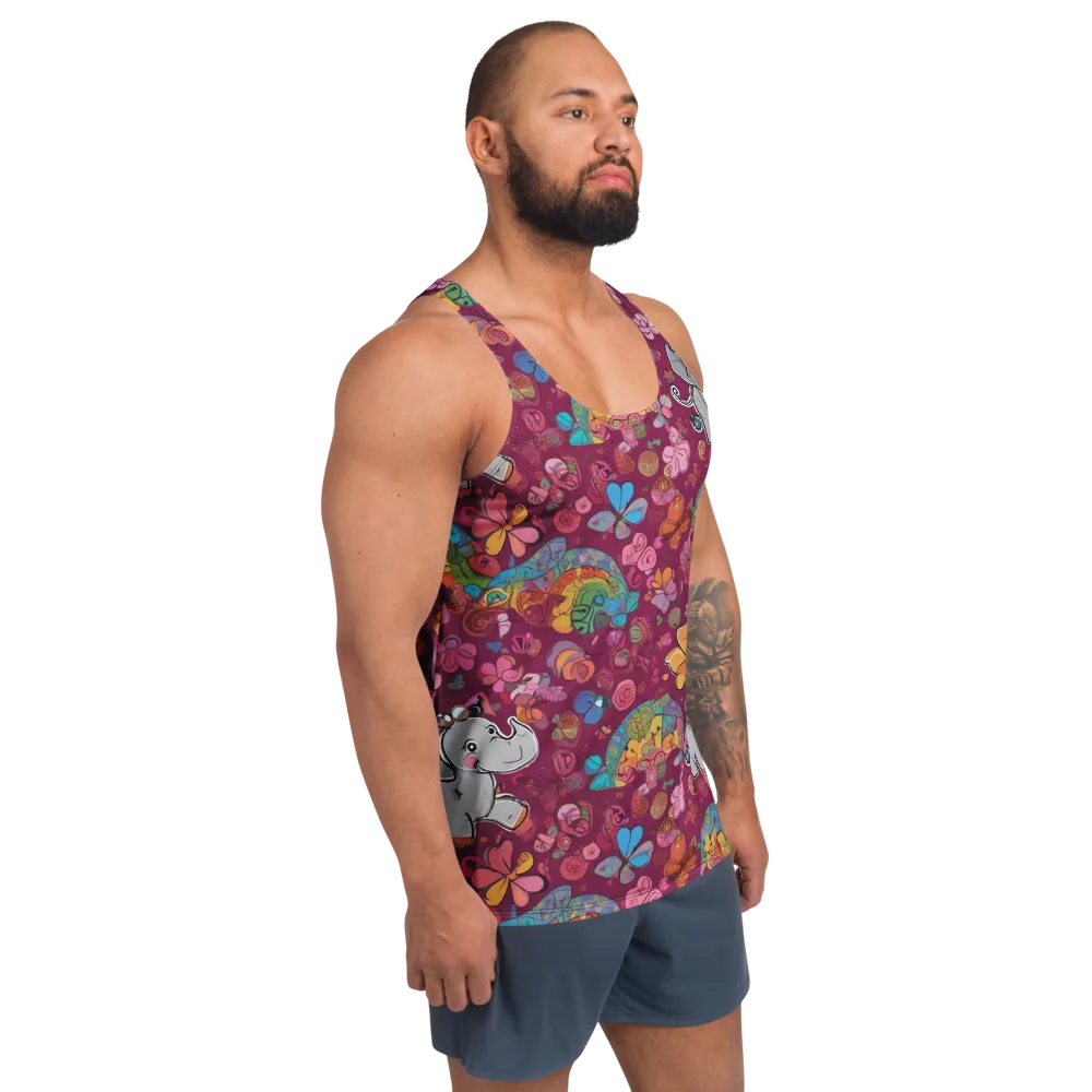 Kaleidoscope Safari on Men's Tank Top — Right Front