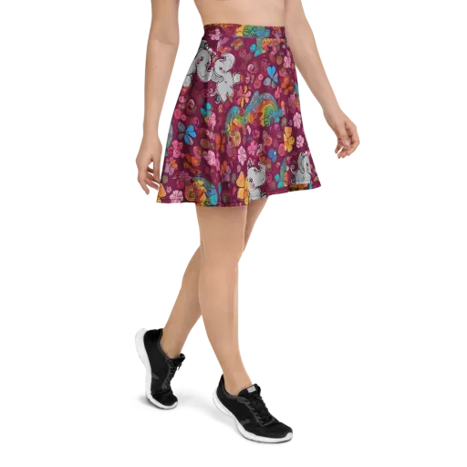 Kaleidoscope Safari on a Skater Skirt