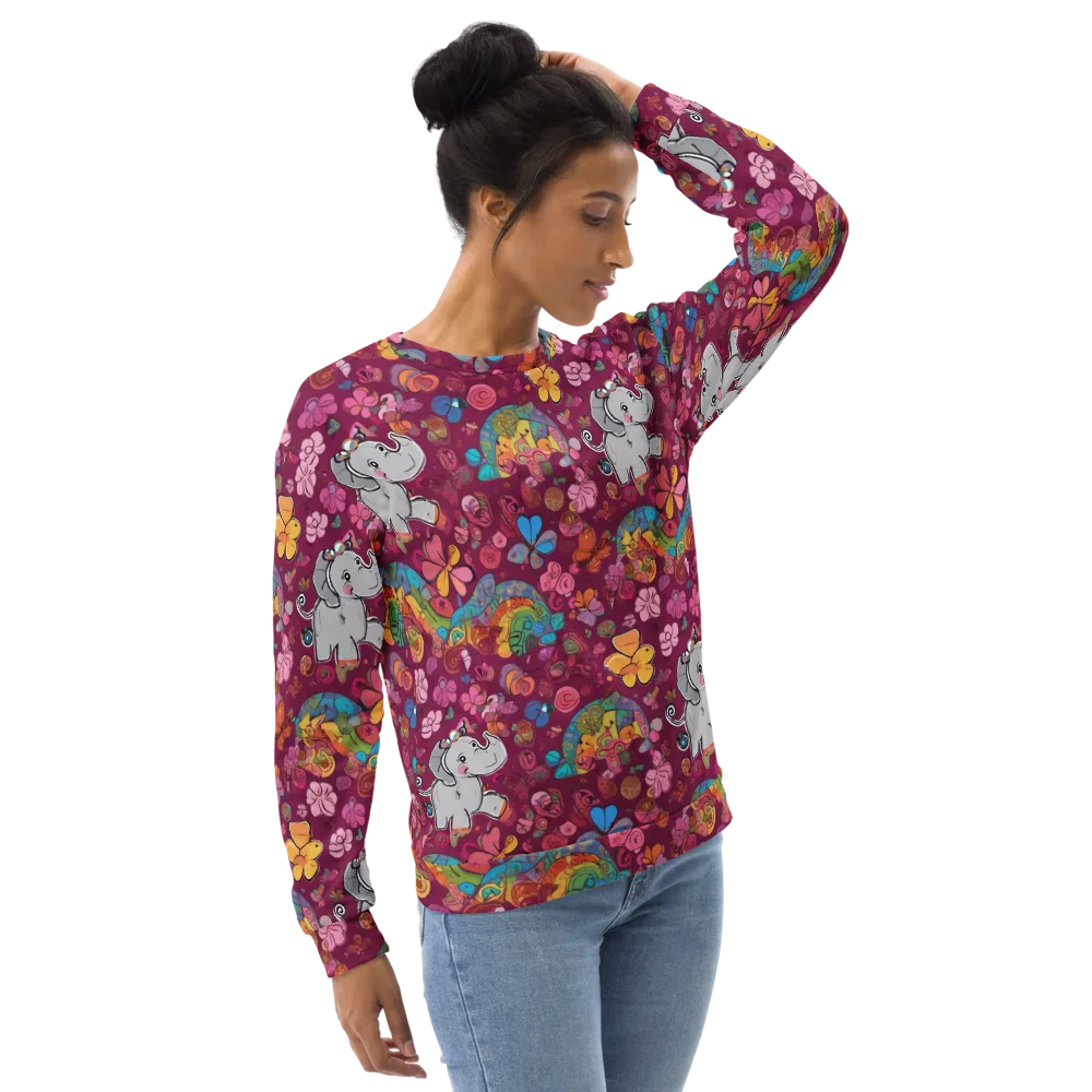 Kaleidoscope Safari on Sweatshirt — Right Front