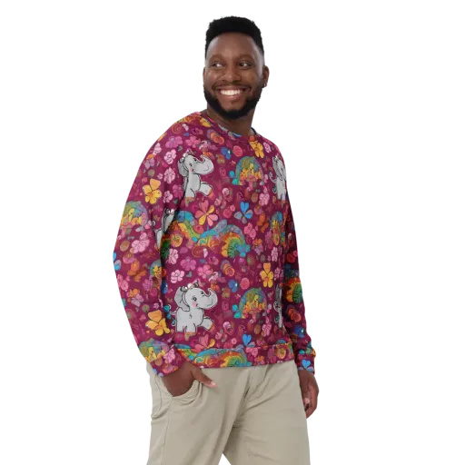 Kaleidoscope Safari on a Sweatshirt