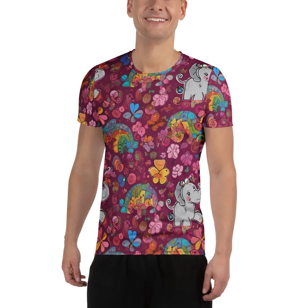 Kaleidoscope Safari on Men's Athletic T-Shirt — Front