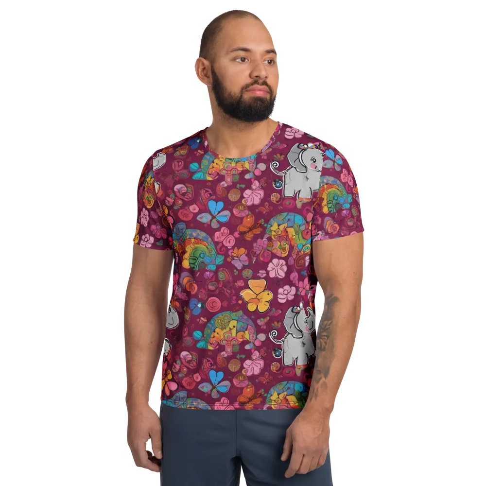 Kaleidoscope Safari on Men's Athletic T-Shirt — Front