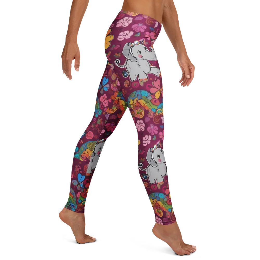 Kaleidoscope Safari on Leggings — Right