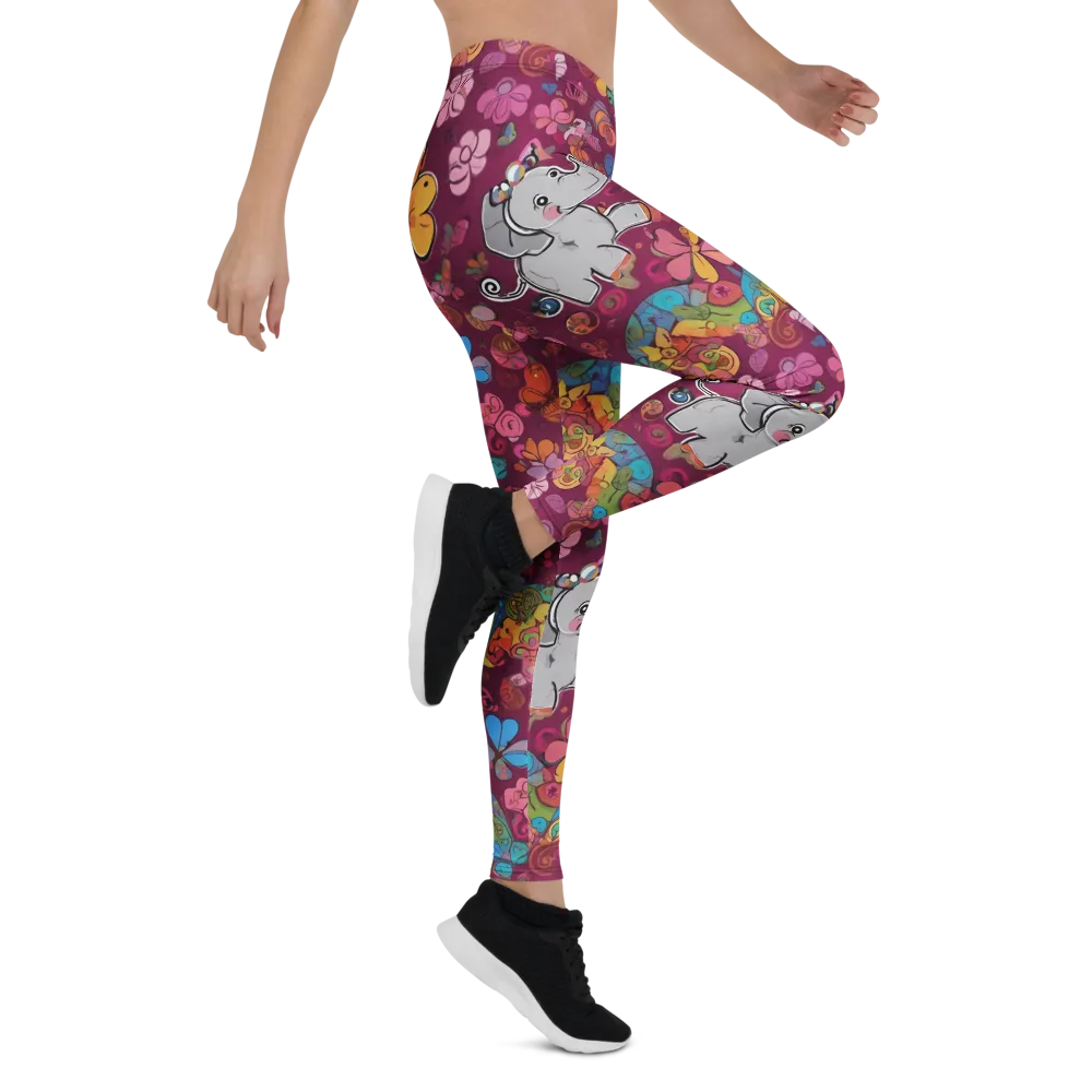 Kaleidoscope Safari on Leggings — Right