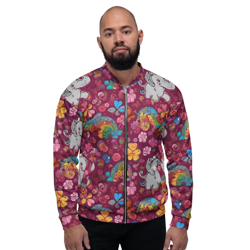 Kaleidoscope Safari on Bomber Jacket — Front