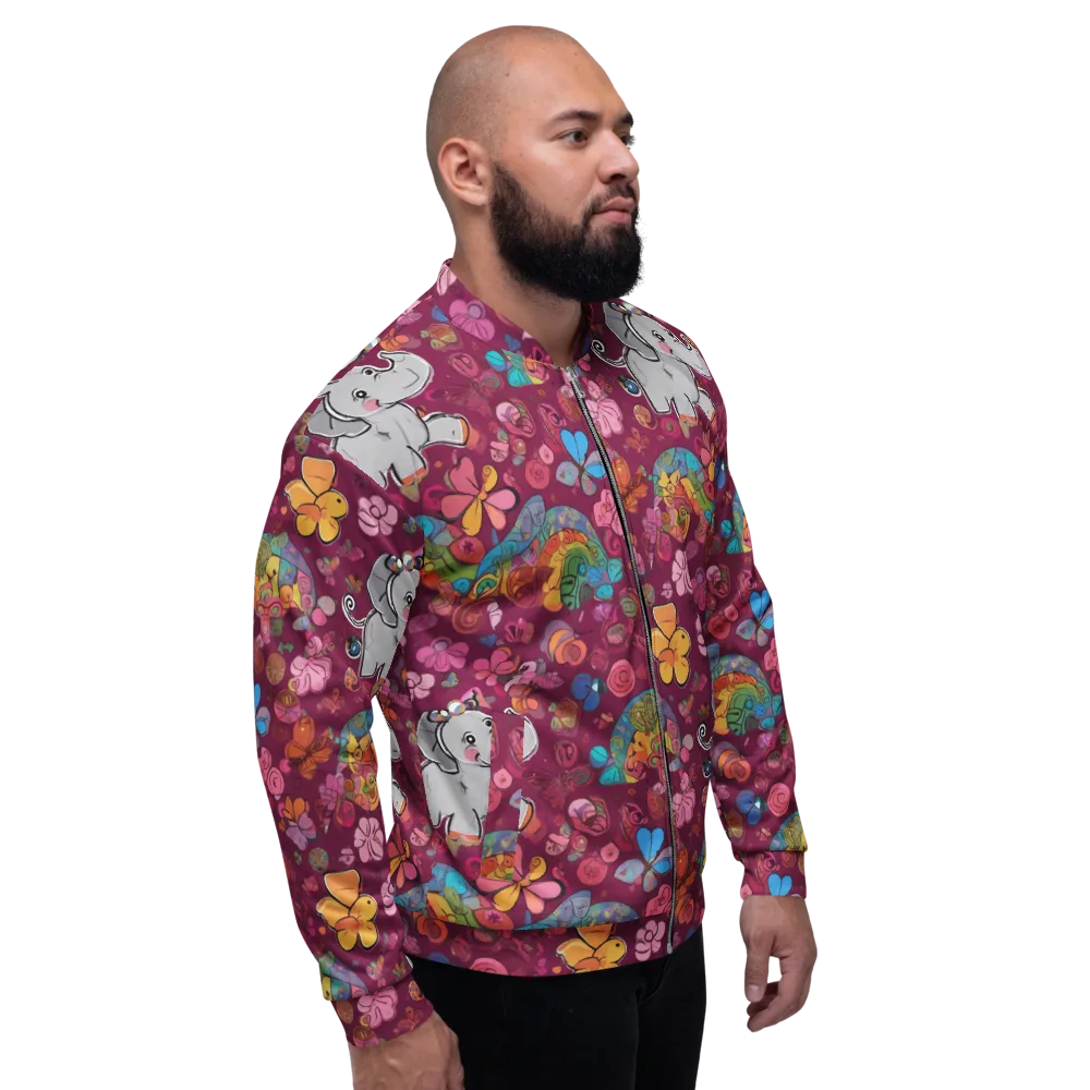 Kaleidoscope Safari on Bomber Jacket — Right
