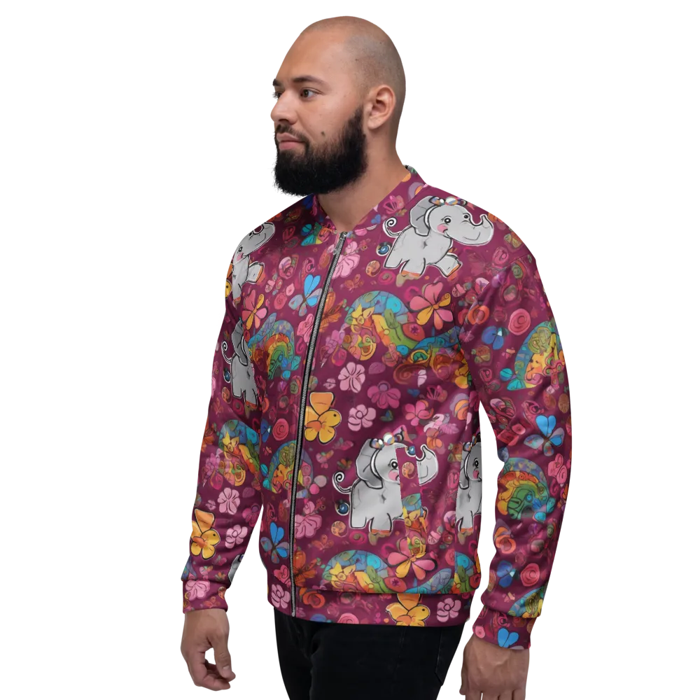 Kaleidoscope Safari on Bomber Jacket — Left