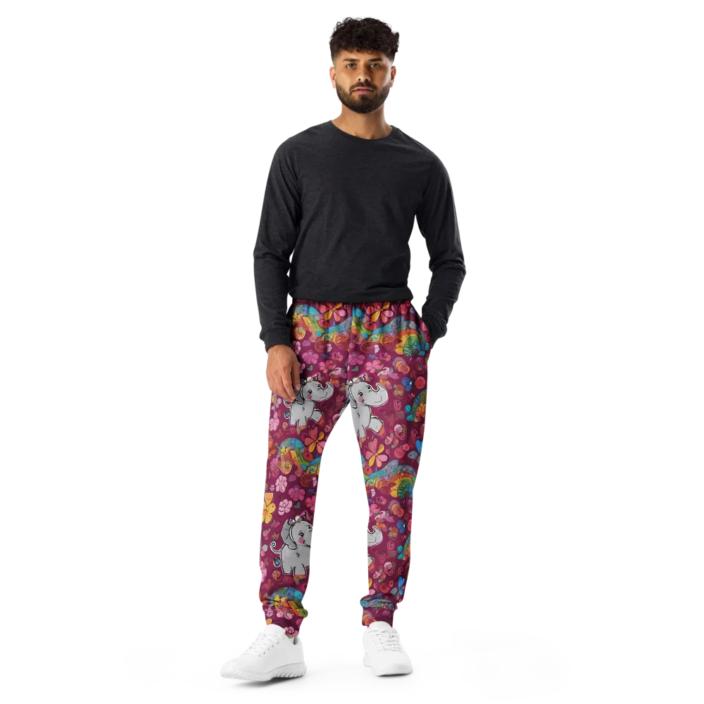 Kaleidoscope Safari on Men's Joggers — Front