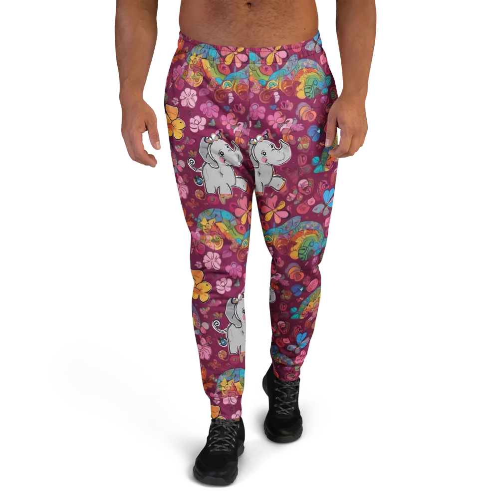 Kaleidoscope Safari on Men's Joggers — Front