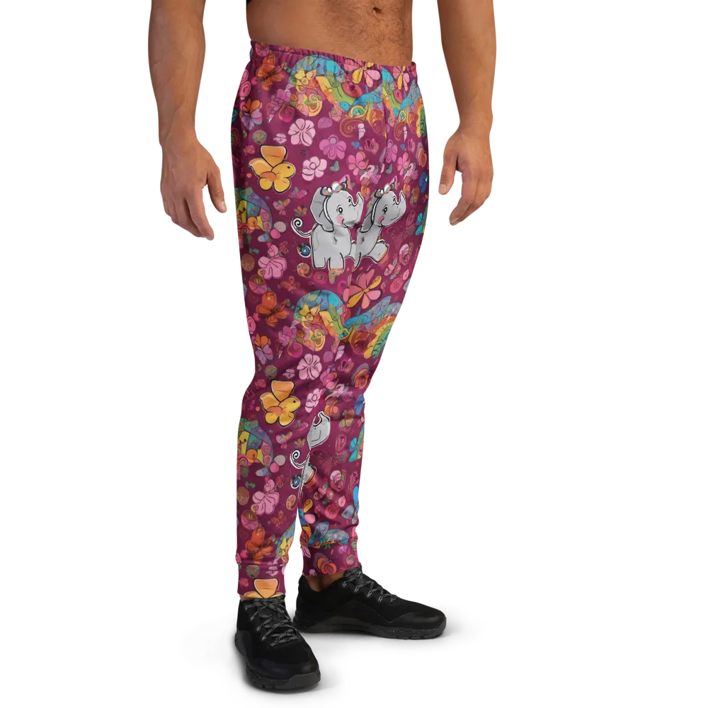 Kaleidoscope Safari on Men's Joggers — Right