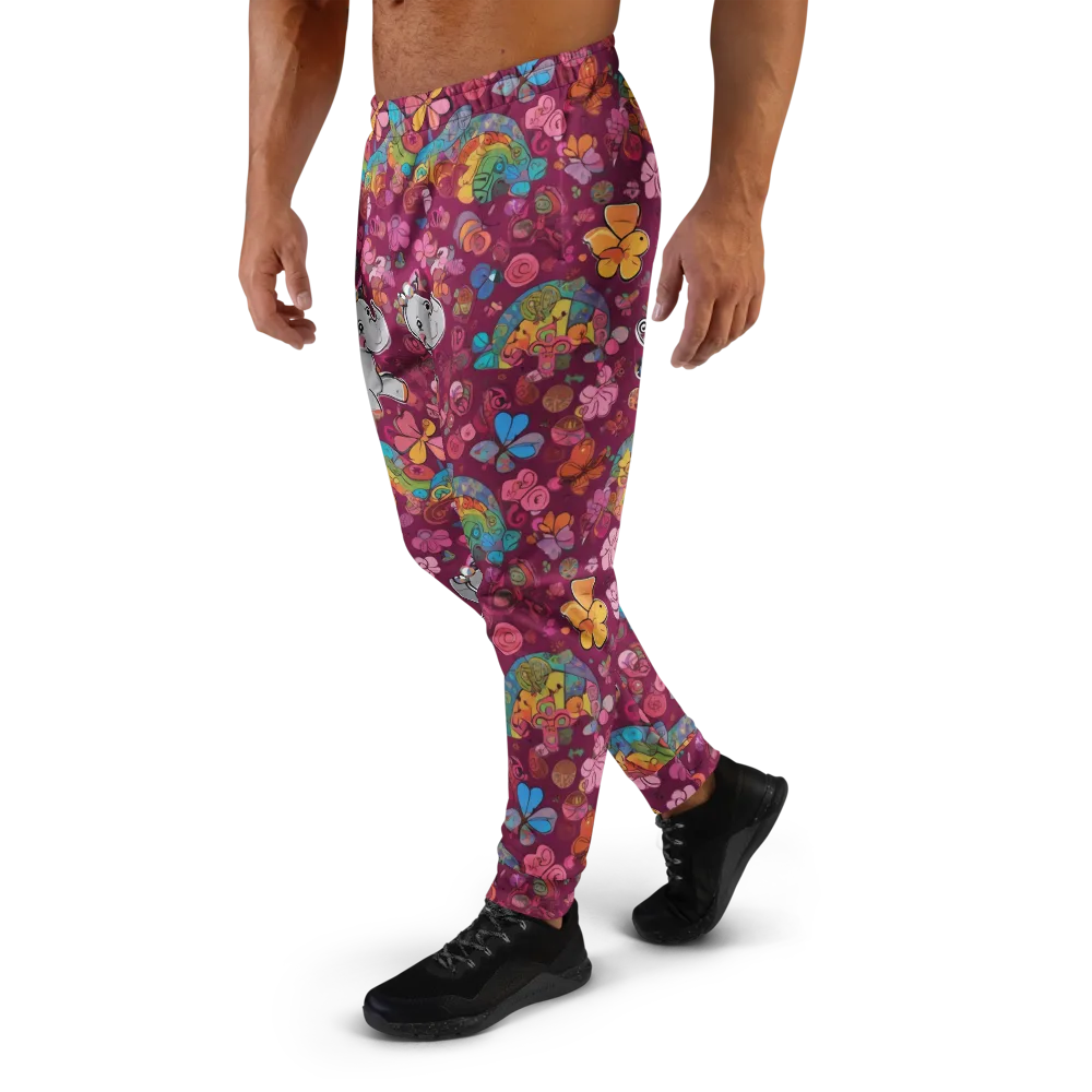 Kaleidoscope Safari on Men's Joggers — Left