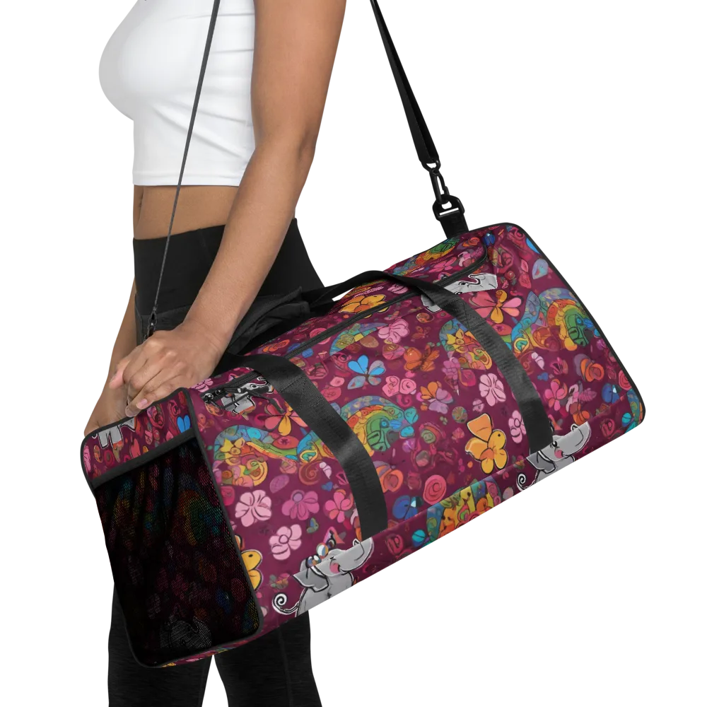 Kaleidoscope Safari on Duffle Bag — Front