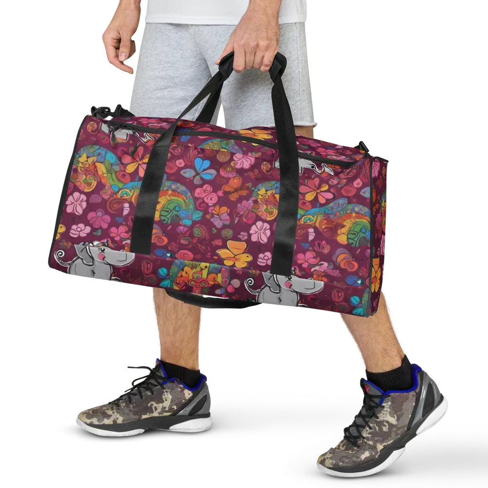 Kaleidoscope Safari on Duffle Bag — Front
