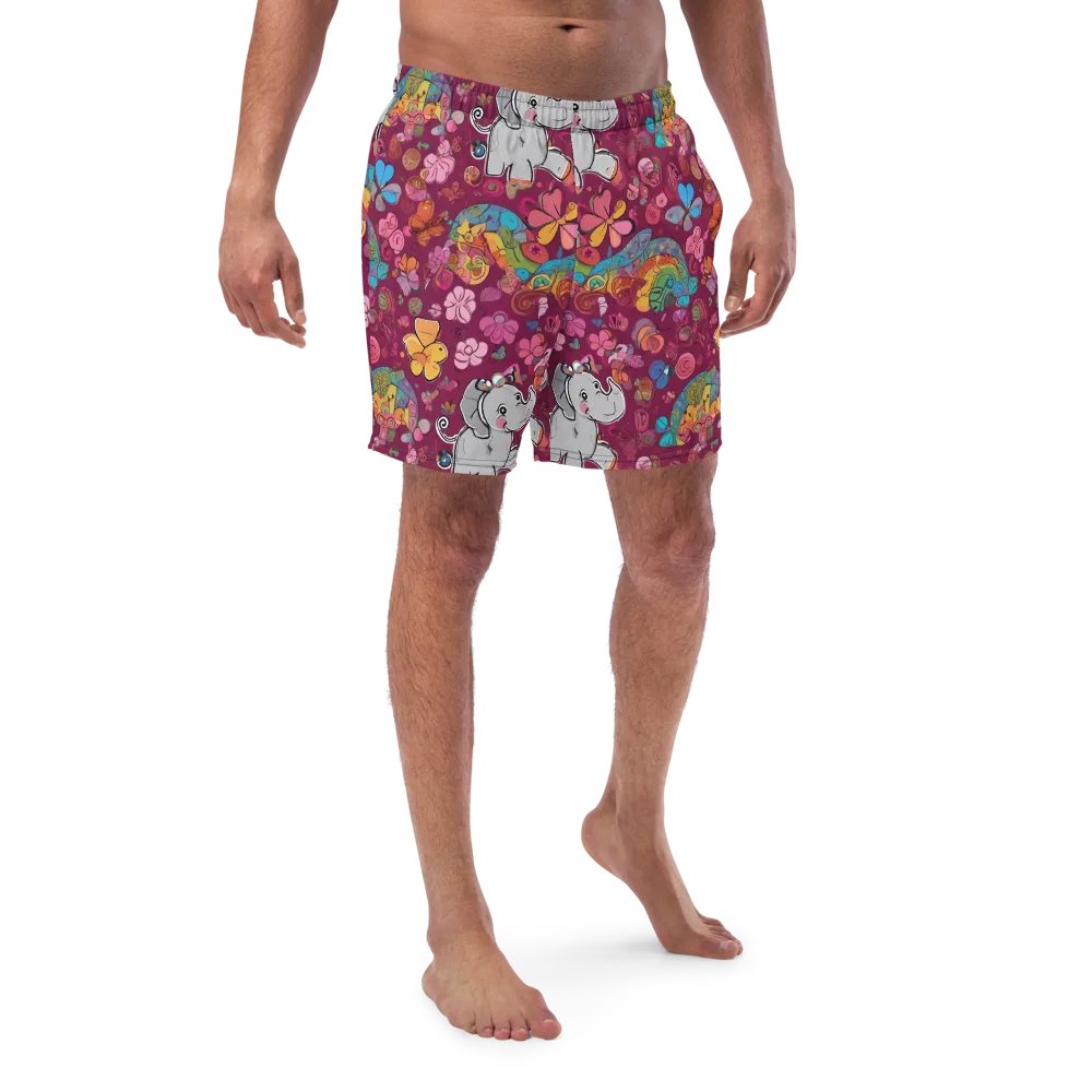 Kaleidoscope Safari on Swim Trunks — Front