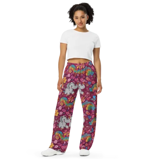 Kaleidoscope Safari on a Wide-Leg Pants