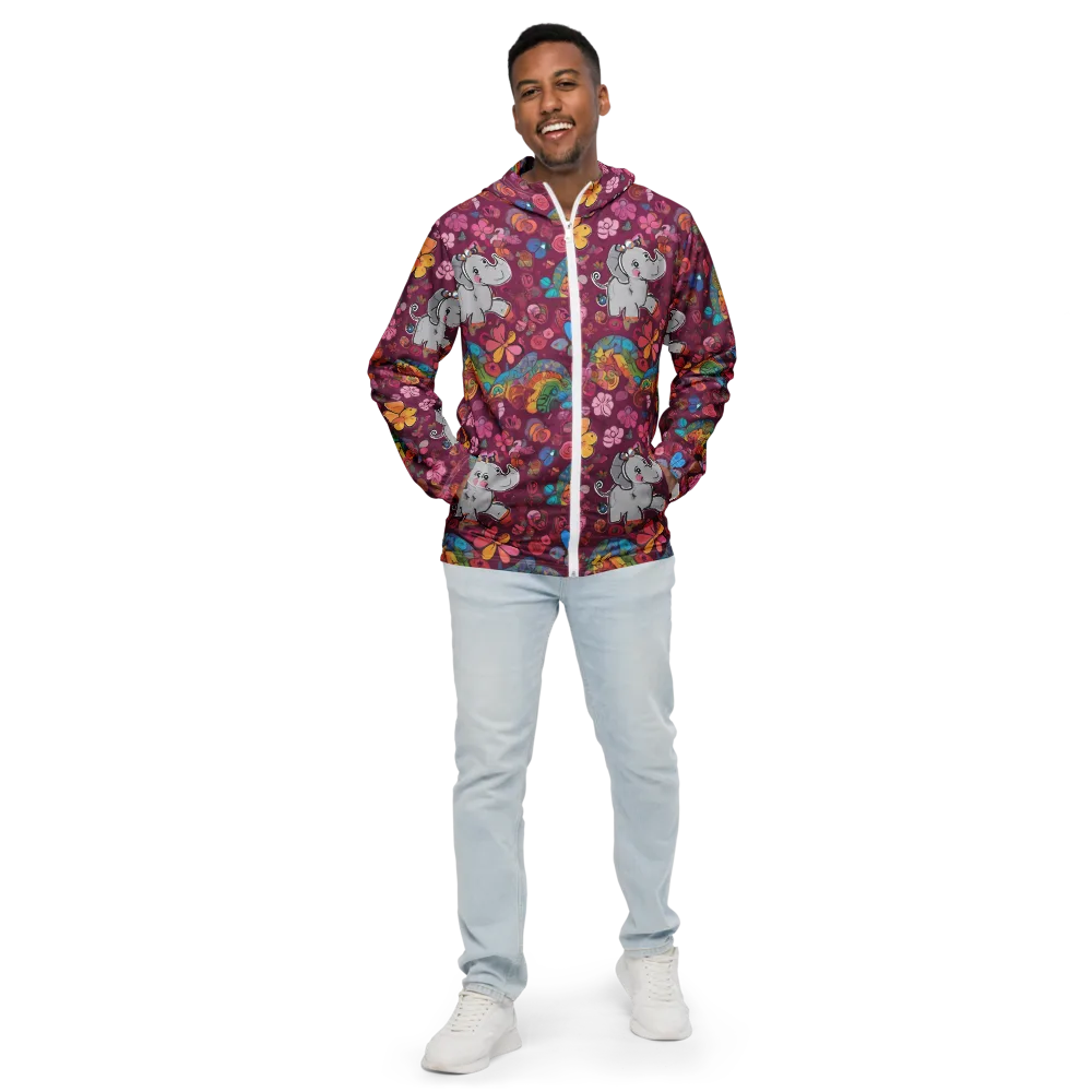 Kaleidoscope Safari on Men's Windbreaker — Front